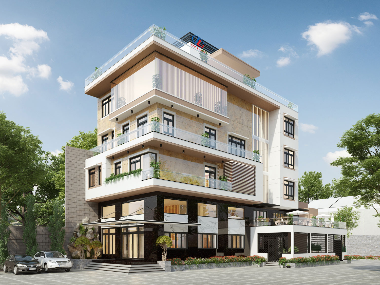 BIỆT THỰ KẾT HỢP VĂN PHÒNG LÀM VIỆC